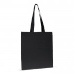 Bolsa para el día a día de algodón orgánico de asas largas 140 g/m2 color negro