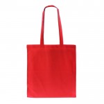 Bolsa para el día a día de algodón orgánico de asas largas 140 g/m2 color rojo segunda vista