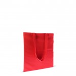 Bolsa para el día a día de algodón orgánico de asas largas 140 g/m2 color rojo tercera vista