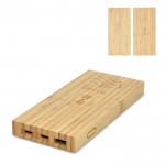 Powerbank de bambú con tres distintos puertos 8.000 mAh