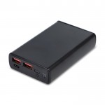Powerbank de carga rápida con dos distintos puertos 10.000 mAh color negro segunda vista