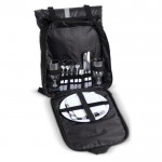 Mochila para picnic con juego de cubiertos, platos y más color negro segunda vista