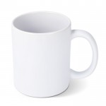 Taza de cerámica con acabado mate y contorno interior brillante 350ml color blanco