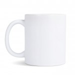 Taza de cerámica con acabado mate y contorno interior brillante 350ml color blanco cuarta vista