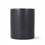 Taza de cerámica con acabado mate y contorno interior brillante 350ml color negro tercera vista