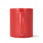 Taza de cerámica con acabado mate y contorno interior brillante 350ml color rojo quinta vista