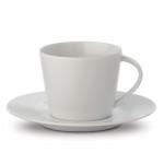 Taza para café con platillo de porcelana para espresso 160ml color blanco