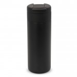 Botella de acero inoxidable con tapa abatible negra 400ml color negro