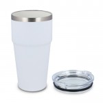 Vaso térmico con interior de cerámica y tapa transparente 500ml color blanco segunda vista