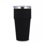 Vaso térmico con interior de cerámica y tapa transparente 500ml color negro quinta vista