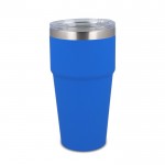 Vaso térmico con interior de cerámica y tapa transparente 500ml color azul