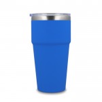 Vaso térmico con interior de cerámica y tapa transparente 500ml color azul quinta vista
