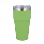 Vaso térmico con interior de cerámica y tapa transparente 500ml color verde lima