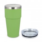 Vaso térmico con interior de cerámica y tapa transparente 500ml color verde lima segunda vista