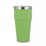 Vaso térmico con interior de cerámica y tapa transparente 500ml color verde lima quinta vista