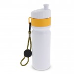 Botella deportiva libre de BPA con detalle a color y correa 500ml color amarillo segunda vista