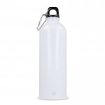 Botella de acero inoxidable reciclado de colores metalizados 750ml color blanco segunda vista
