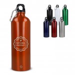 Botella de acero inoxidable reciclado de colores metalizados 750ml color negro
