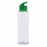 Botella de RPET transparente con asa geométrica a color 600ml color verde lima transparente