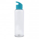 Botella de RPET transparente con asa geométrica a color 600ml color turquesa tercera vista