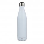 Botella de acero inoxidable reciclado con tapón plateado 750ml color blanco