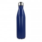 Botella de acero inoxidable reciclado con tapón plateado 750ml color azul oscuro