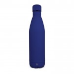 Botella de acero inoxidable reciclado con acabado aterciopelado 750ml color azul oscuro