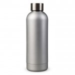 Botella de doble pared de acero inoxidable con acabado mate 500ml color plateado
