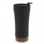 Vaso take away de doble pared con detalle de corcho en la base 480ml color negro