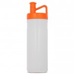Bidón deportivo con diseño TopActive de tapón ergonómico 500ml color naranja transparente