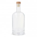Botella sostenible hecha de vidrio con tapa de FSC 500ml color transparente segunda vista