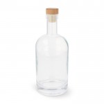 Botella sostenible hecha de vidrio con tapa de FSC 750ml color transparente