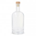 Botella sostenible hecha de vidrio con tapa de FSC 750ml color transparente segunda vista