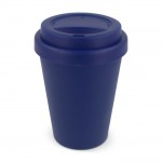 Vaso take away de plástico reciclado en vivos colores 250ml color azul oscuro