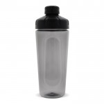 Shaker para el gimnasio de plástico de elegante tapa negra 900ml color negro tercera vista