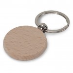 Llavero circular de madera para personalizar Ø40mm color madera