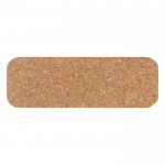 Identificador de corcho rectangular con imán para fijar color natural tercera vista