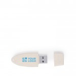 USB ecólogico con tapón y hecho de caña de trigo