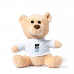 Osito de peluche suave con camiseta blanca vista principal