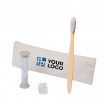 Set sostenible de cepillo de dientes con tapa y reloj de arena vista principal