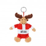 Llavero navideño de peluche en forma de muñeco de nieve personalizable vista principal