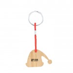 Llavero navideño de bambú en forma de árbol de navidad personalizable vista principal