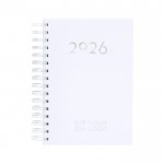 Agenda de anillas en el lateral con vista diaria en inglés y español A5 vista principal