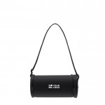 Bolso bandolera cilíndrico de PU con bolsillos de acceso rápido vista principal