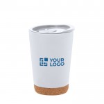Vaso take away de doble pared con detalle de corcho en la base 260ml vista principal
