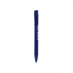 Bolígrafo de aluminio con mecanismo pulsador y acabado mate tinta azul vista principal