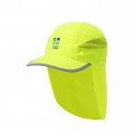 Gorra fluorescente ajustable y transpirable con solapa trasera vista principal
