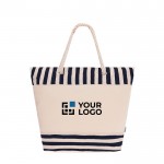 Bolsa de RPET con interior de aluminio y diseños con rayas vista principal