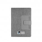 Libreta de RPET con bolsillo para tarjetas A5 hojas a rayas vista principal