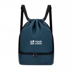 Mochila de cuerdas de PU con bolsillo en la base para zapatos vista principal